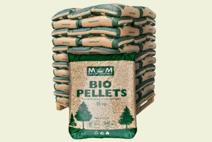 Palette de Granulés de Bois Bio Pellets 100 % Résineux – 78 Sacs de 15 kg – Certifiés ENplus A1 (AT350)