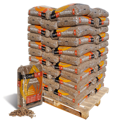 Pellets Premium Cré́pito® – Palette de 72 Sacs (15 kg) – 100 % Bois Vierge