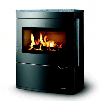 Poêle à bois Palazzetti NICOLE 8KW Pierre Ollaire avec Réserve de Bois Fermée